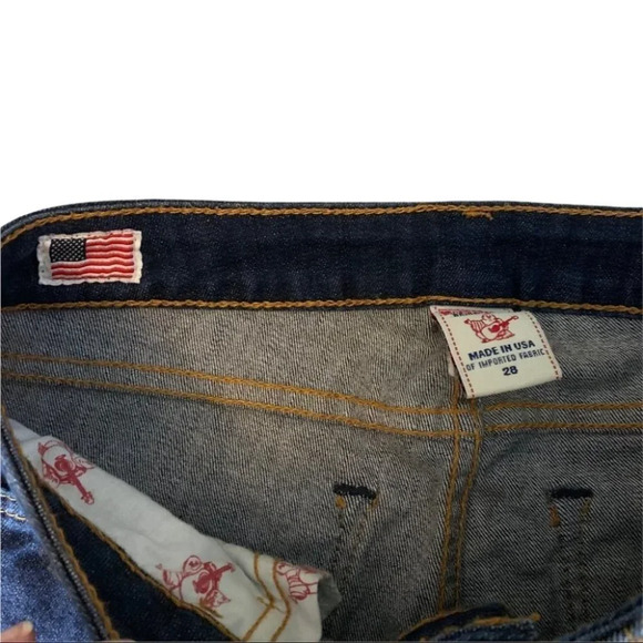 True Religion Shannon Jeans Size 28 CUT#605836 Style#WB5K91125 Dark Wash - Picture 4 of 11